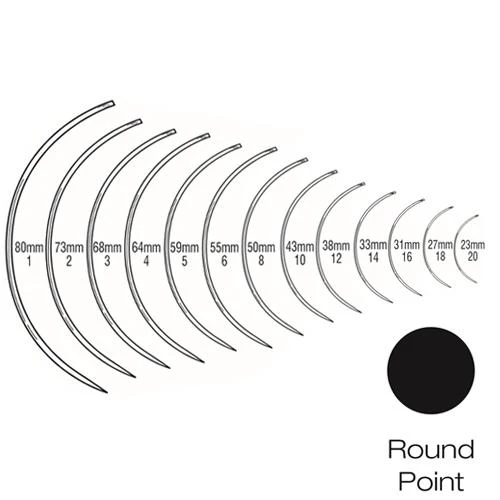 Suture Needles - Regular Curved (3/8 Circle) Round Bodied - Image 7
